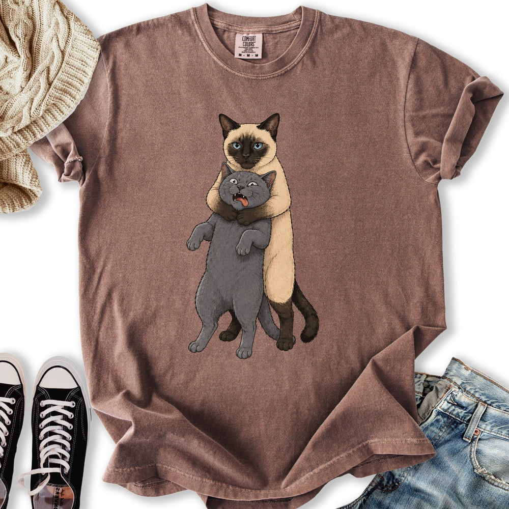 Siamese Cat Headlock Relaxed Tee