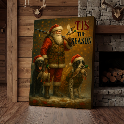 Santa Hunting Season 3D Wrapped Canvas Wall Art