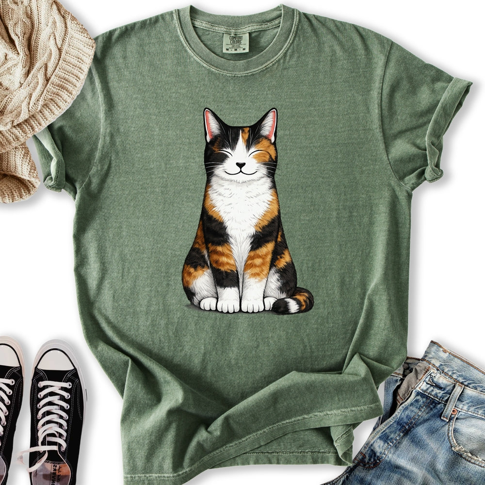 Smiling Calico Cat Relaxed Tee