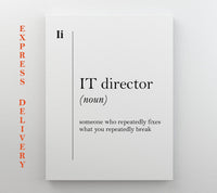 IT Director Canvas Print – Framed Gallery Wrapped Wall Art | Ready to Hang
