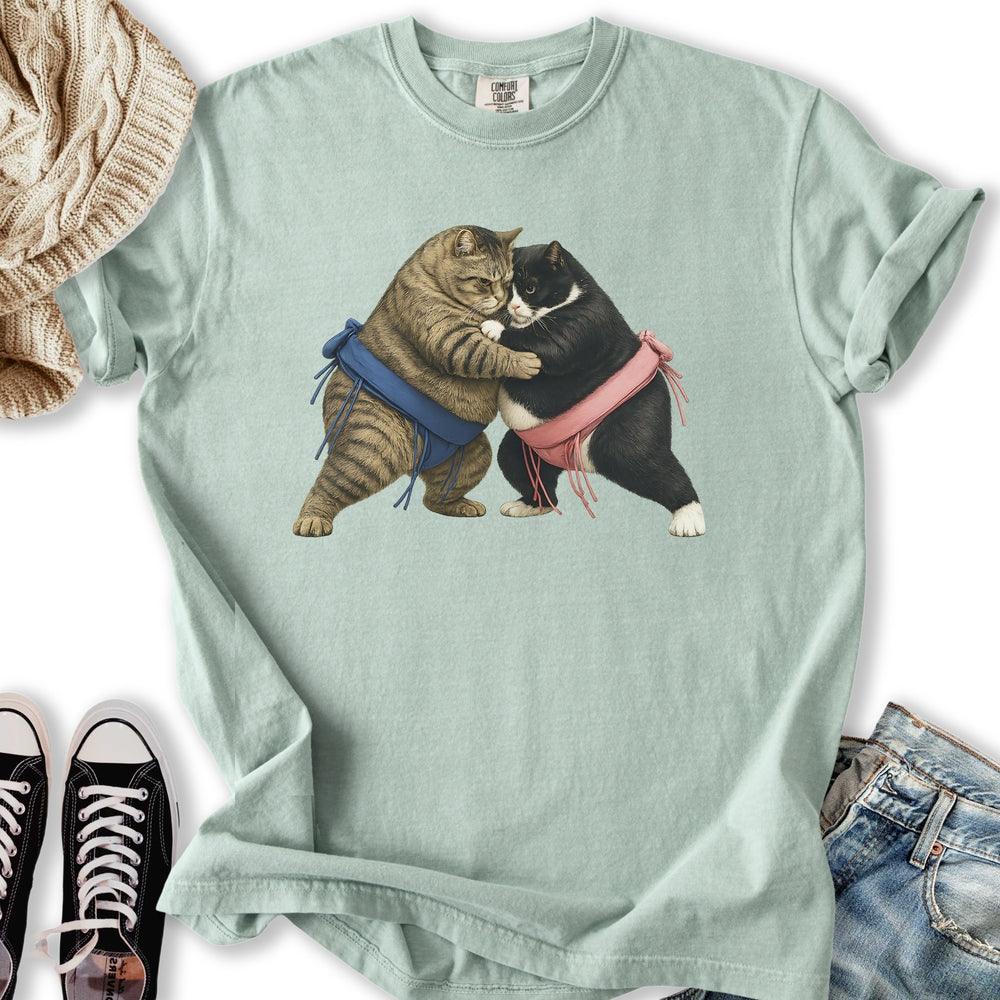 Sumo Wrestling Cats Relaxed Tee
