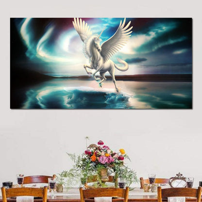 Northern Light Unicorn Canvas Wall Art
