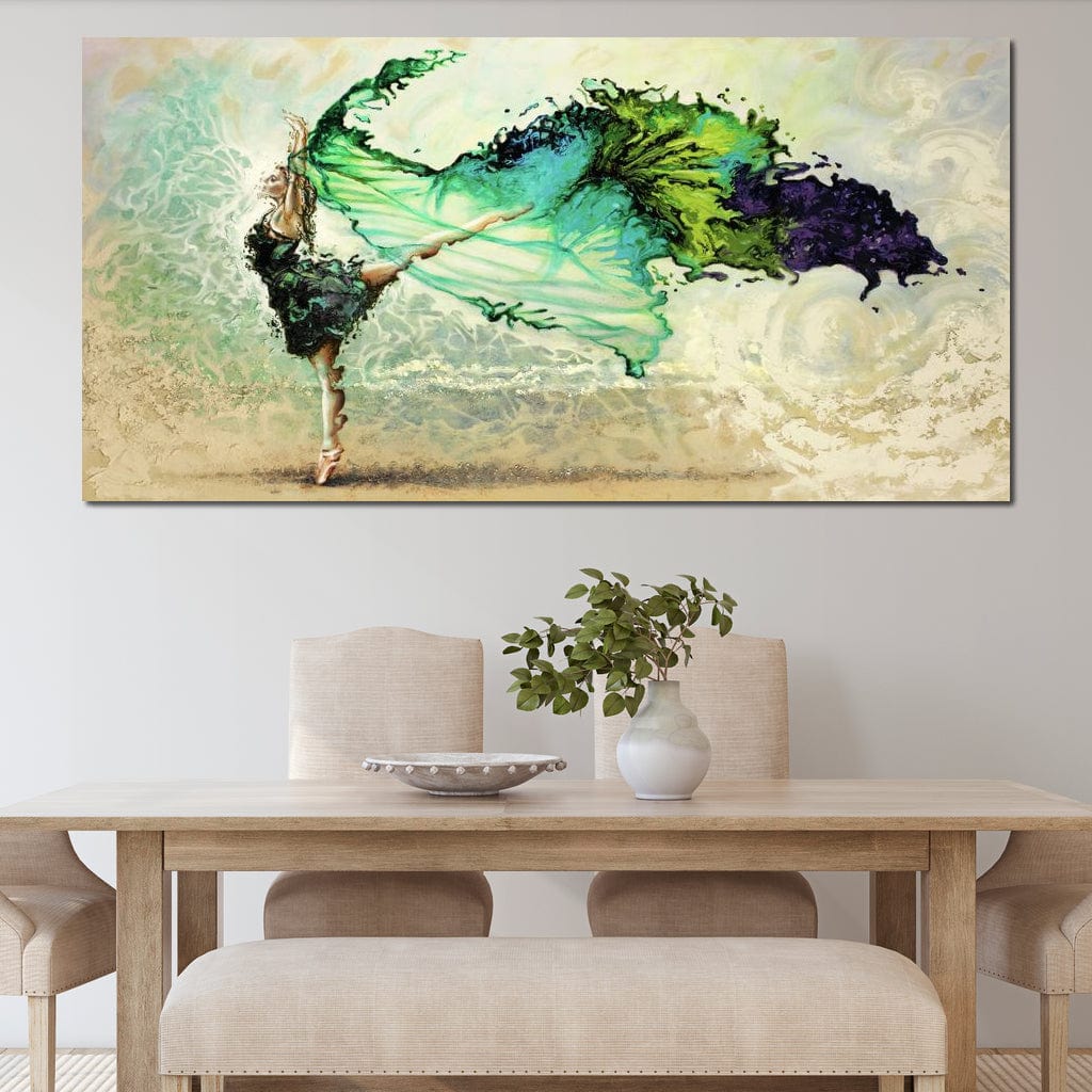 Ballerina Butterfly Canvas Wall Art