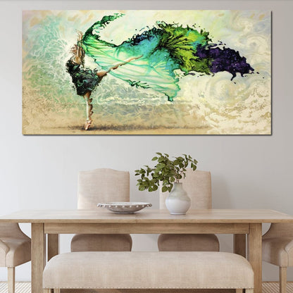 Ballerina Butterfly Canvas Wall Art
