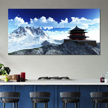 Sun Temple Canvas Wall Art