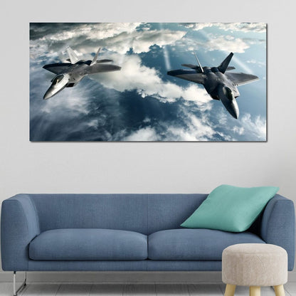 F-22 Raptors Canvas Wall Art