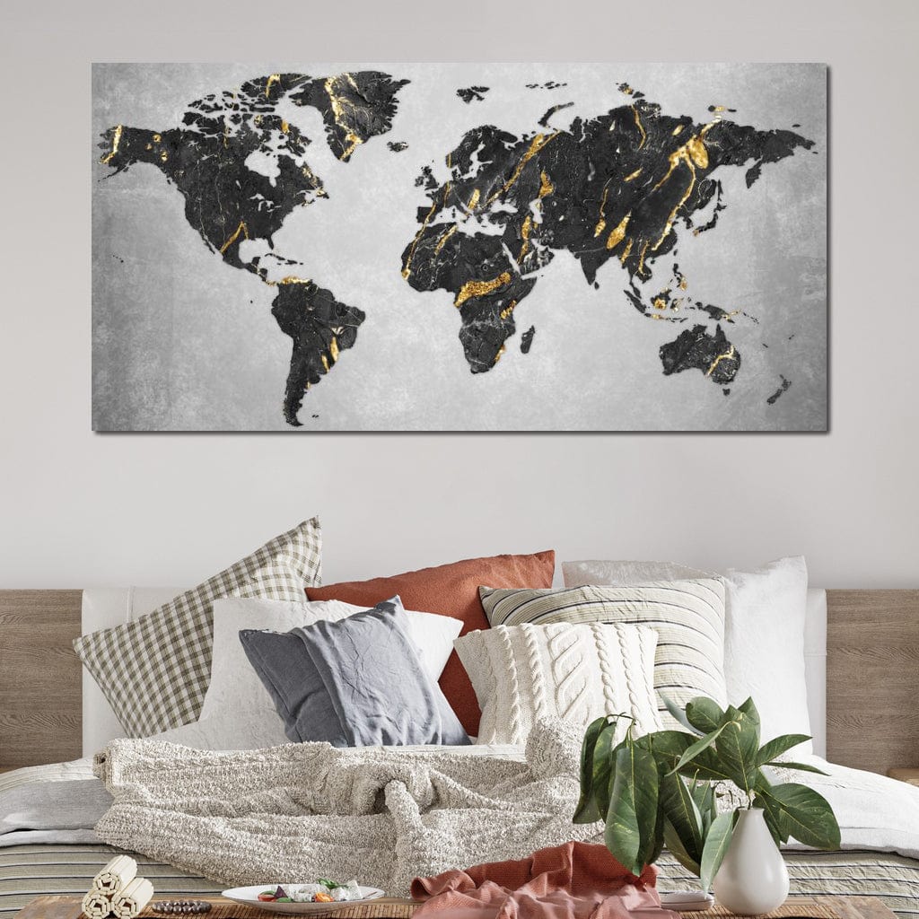 World Map 5 - Mateo Canvas Wall Art