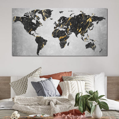 World Map 5 - Mateo Canvas Wall Art