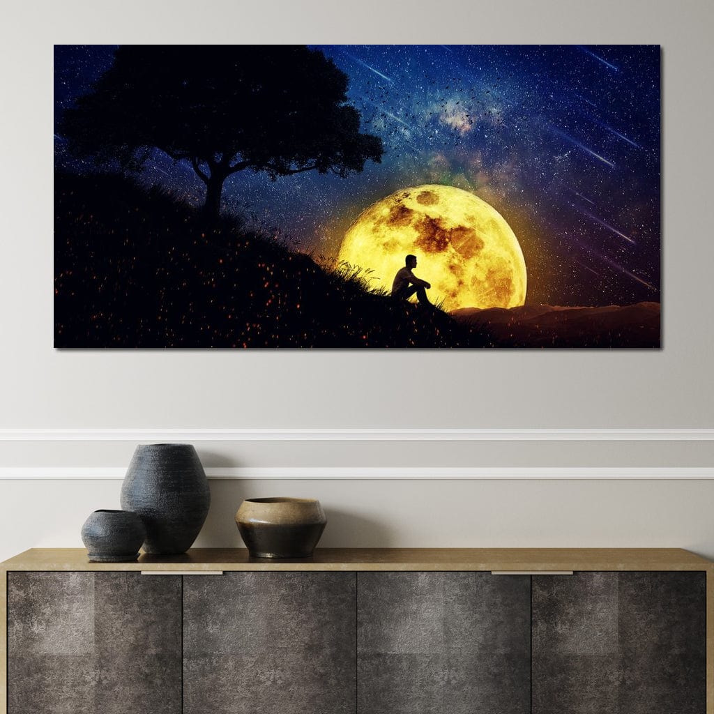 Otherworldly Night Scene Canvas Wall Art