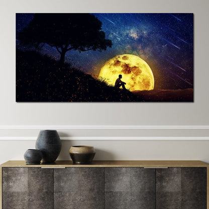 Otherworldly Night Scene Canvas Wall Art