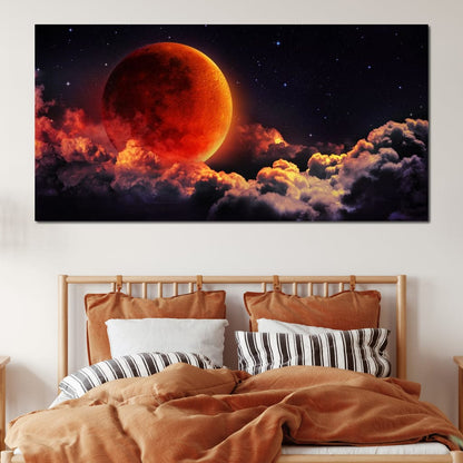 Red Moon Canvas Wall Art