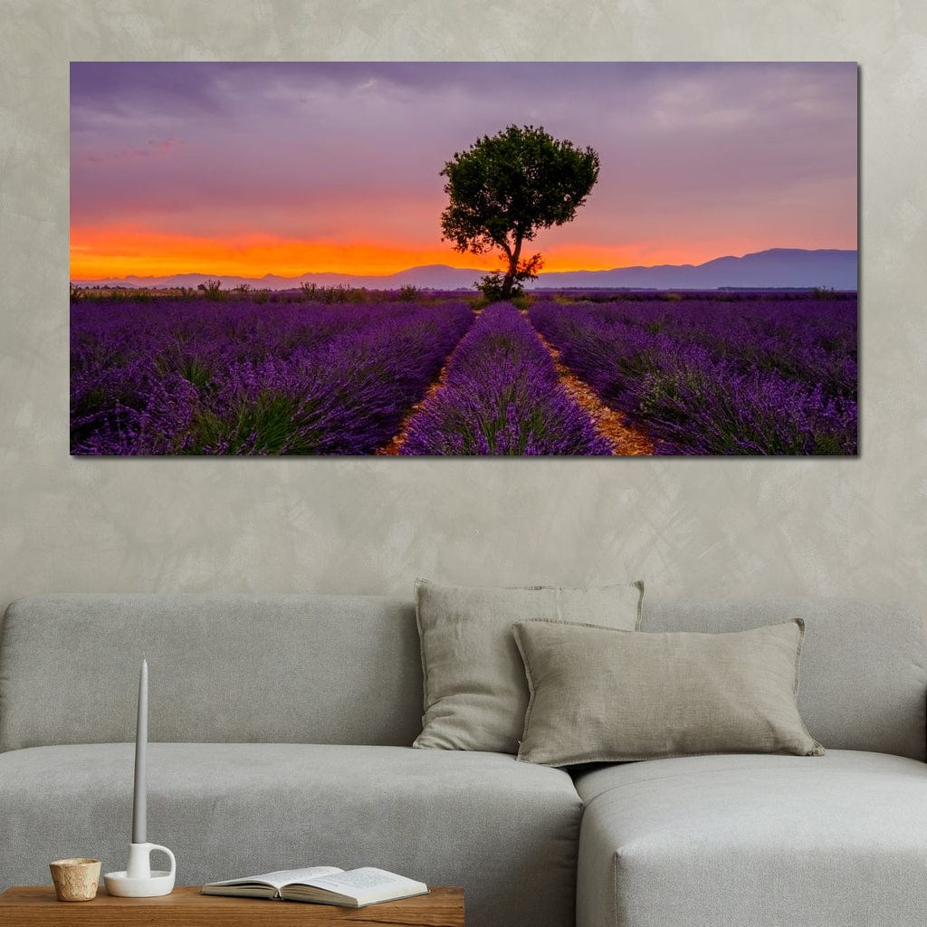 Provence Sunset Canvas Wall Art