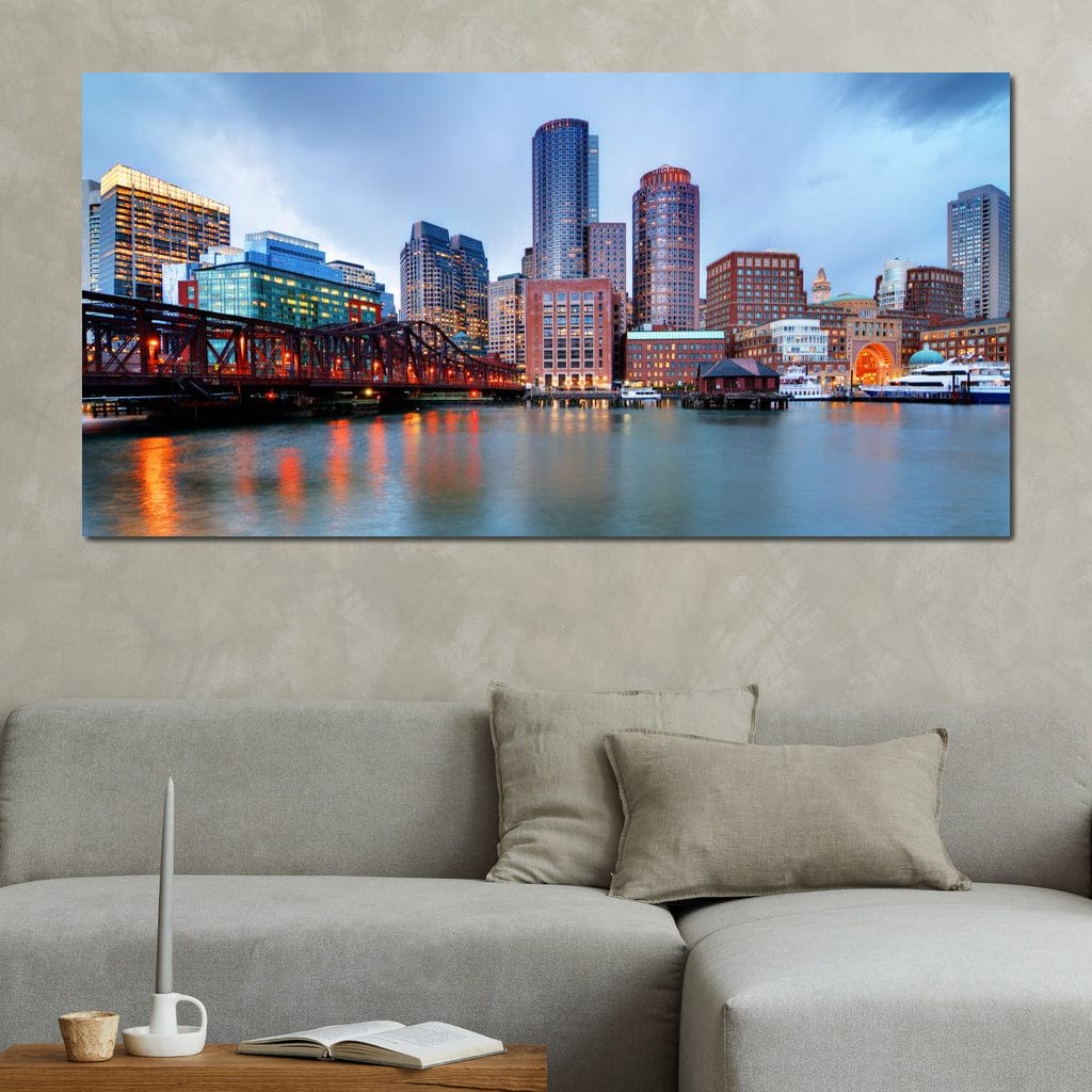 Boston Skyline Canvas Wall Art