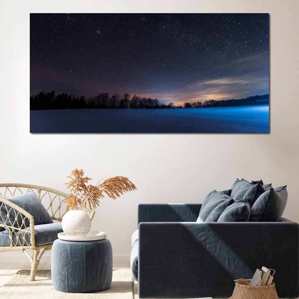 Carpathian Mountains at Night Canvas Wall Art