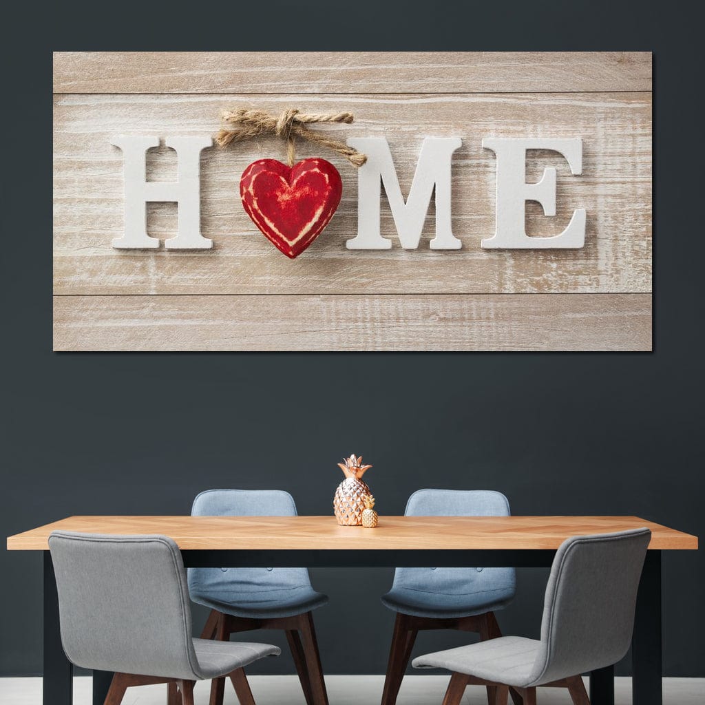 Home Is Where The Heart Is Canvas Wall Art