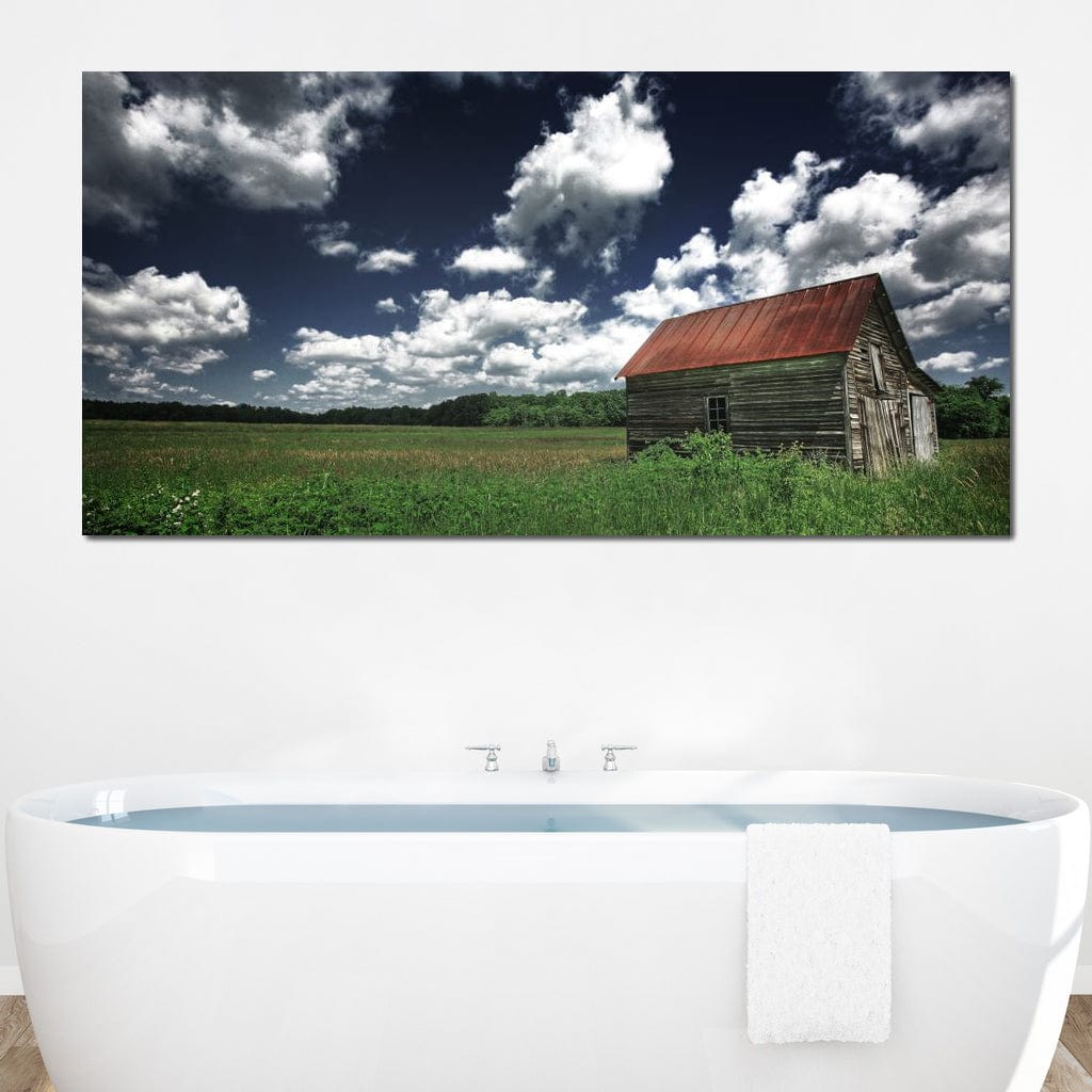 Old Barn in the Field Canvas Wall Art