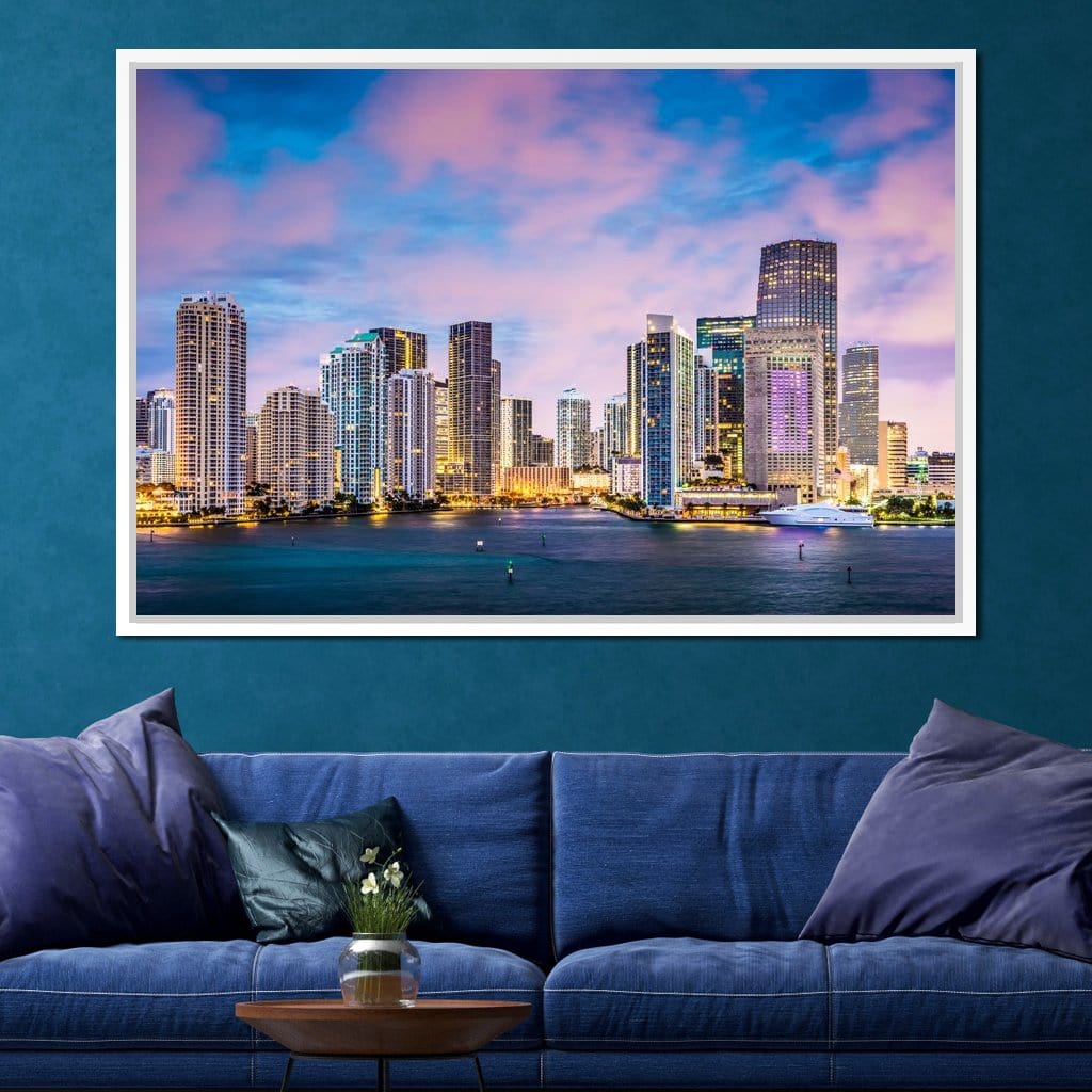 Downtown Miami Canvas Wall Art