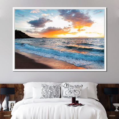 Maui Black Sand Beach Canvas Wall Art