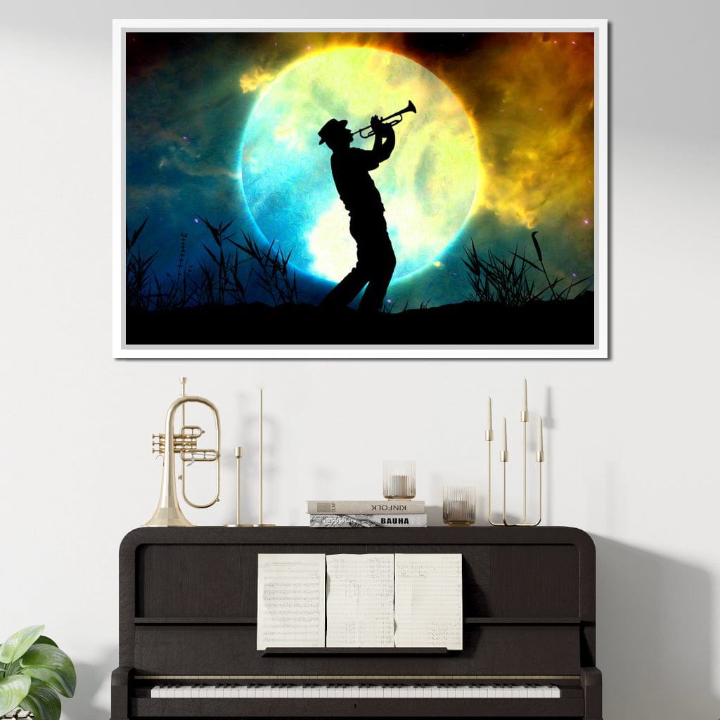 Space Trumpeter Canvas Wall Art