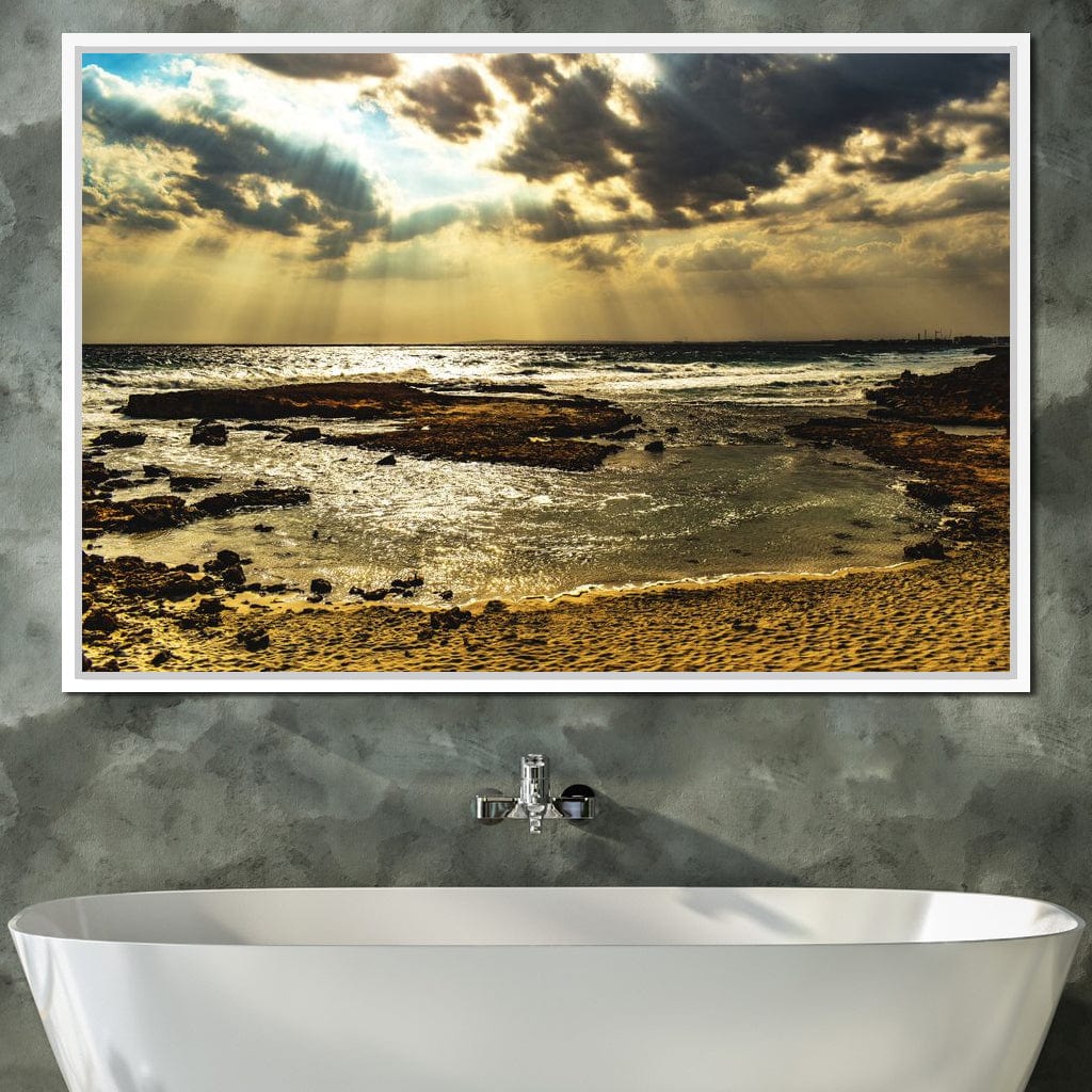 Sunrays Beach Canvas Wall Art