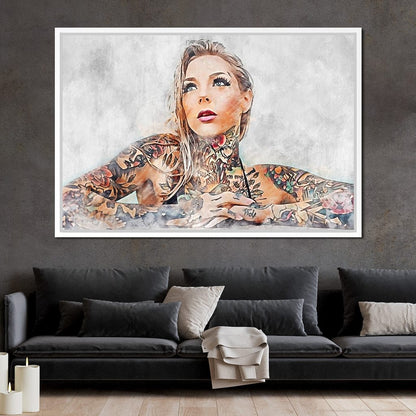 Girl Tattoo 2 - Mateo Canvas Wall Art