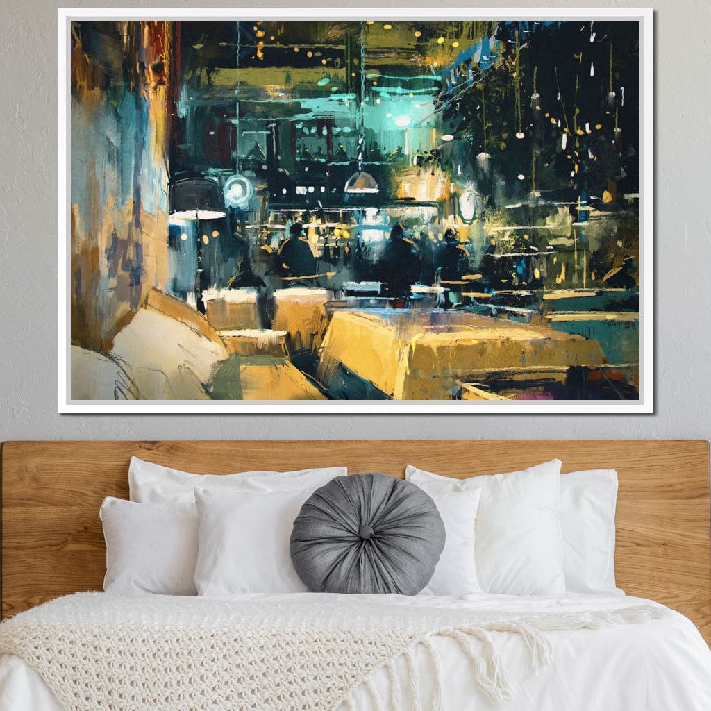Cozy Restaurant Canvas Wall Art