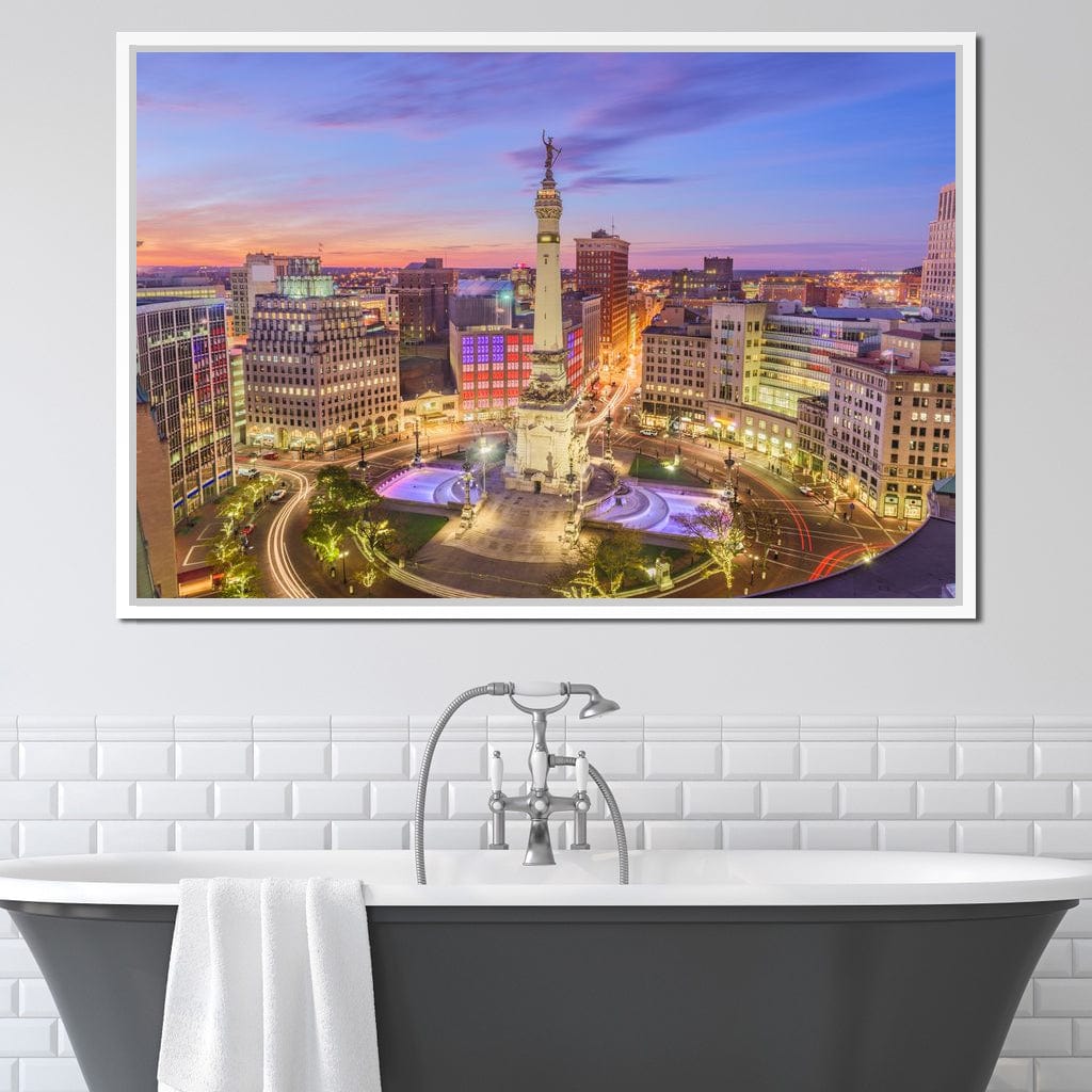 Indianapolis Skyline Canvas Wall Art