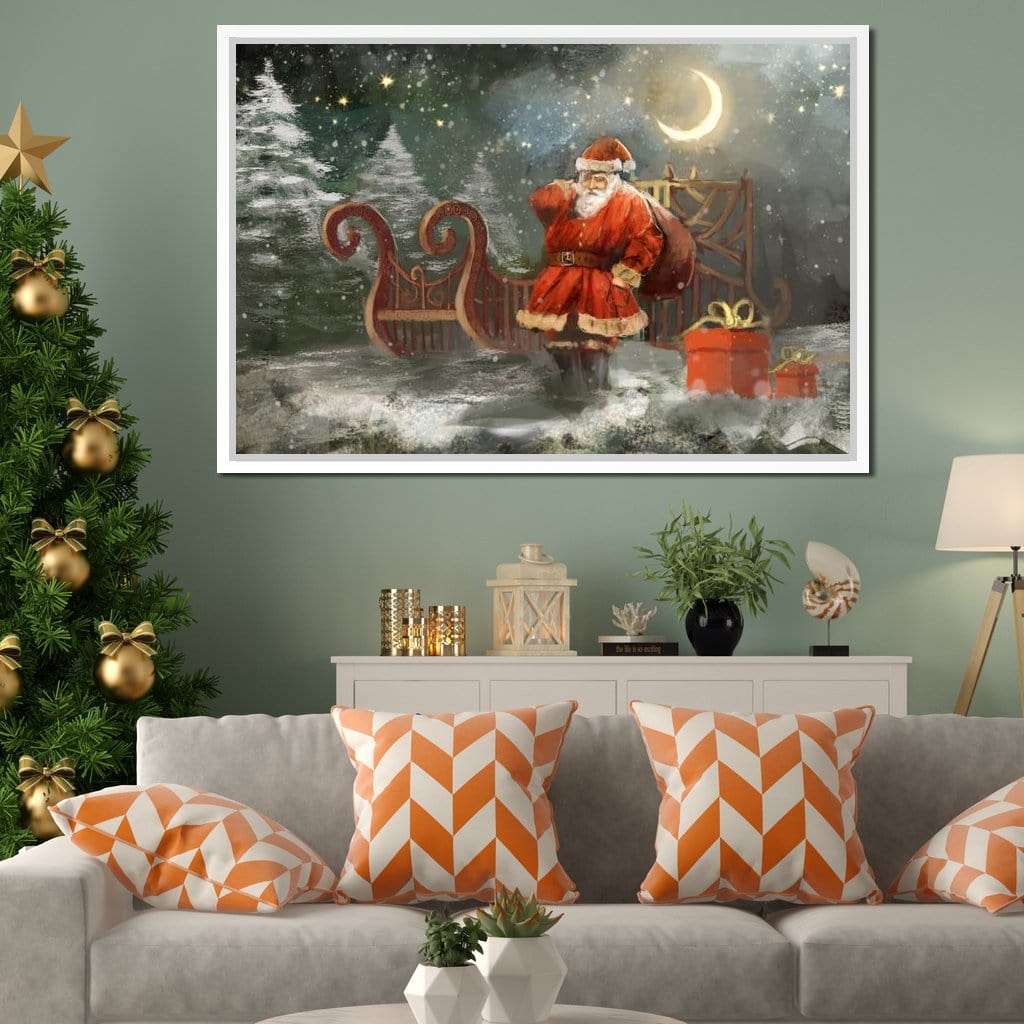 Christmas Night Canvas Wall Art