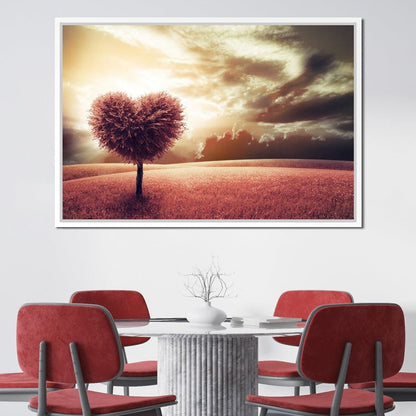 Loving Tree Sunrise Canvas Wall Art