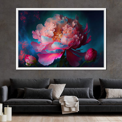 Peonie Flower 1 Canvas Wall Art