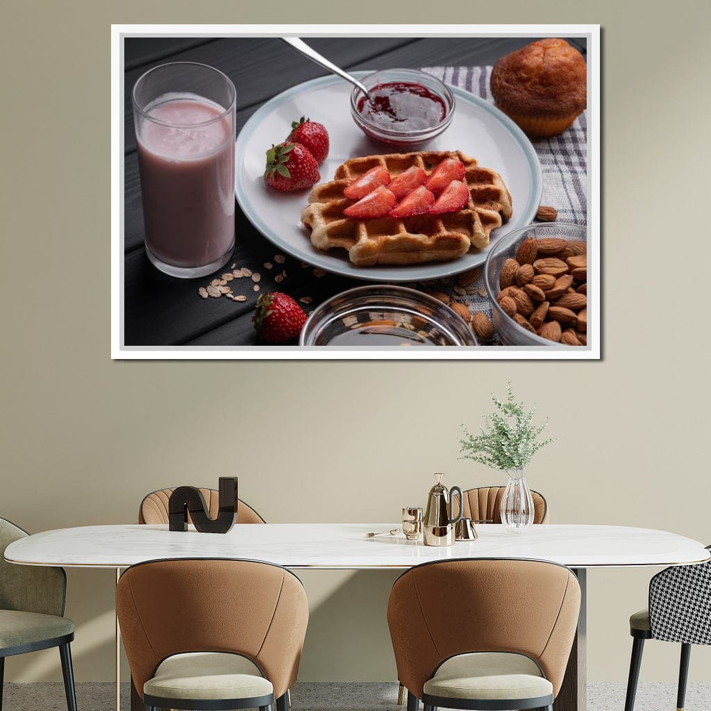 Homemade Waffles Canvas Wall Art