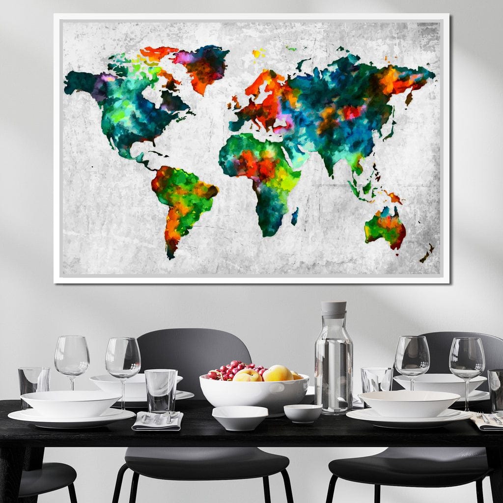 World Map - Mateo Canvas Wall Art