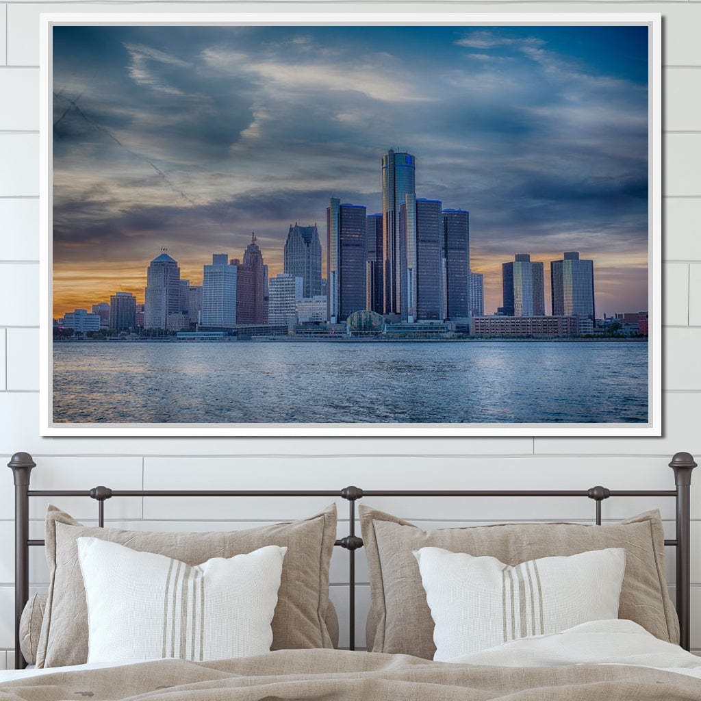 Detroit Skyline Canvas Wall Art
