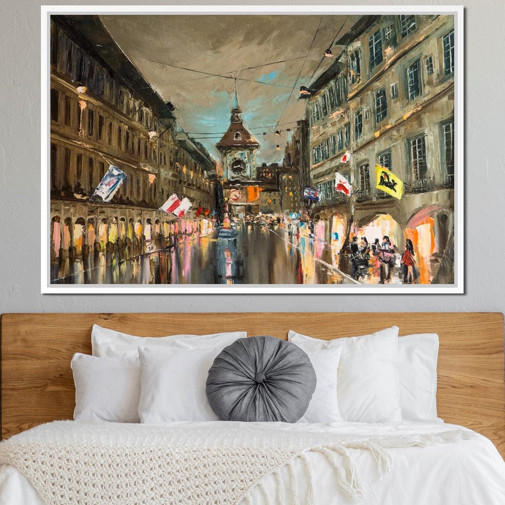 European City Canvas Wall Art