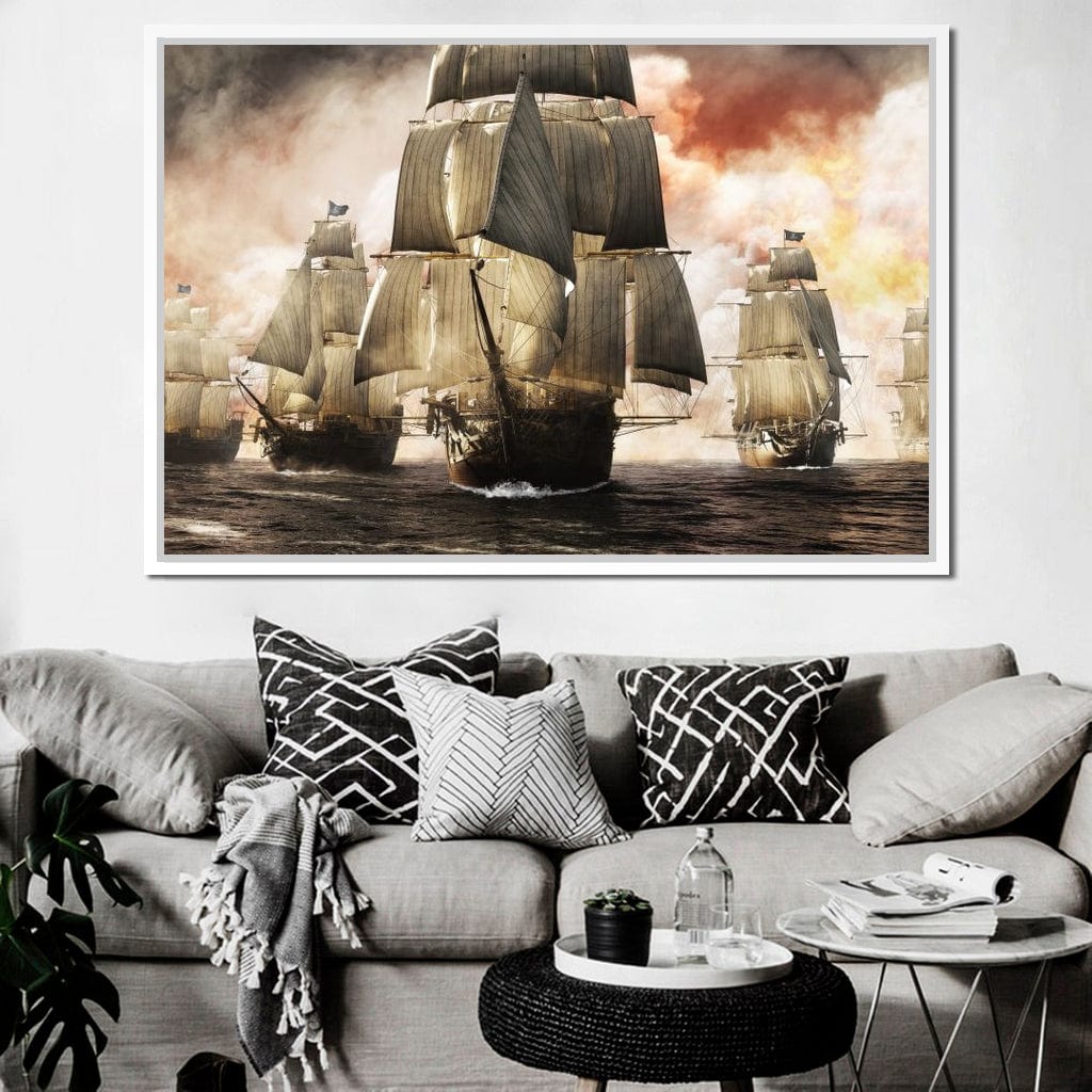 Pirate Fleet Canvas Wall Art