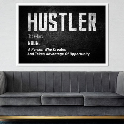 Hustle Canvas Wall Art