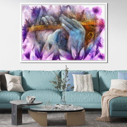 Krishna Playing the Flute Canvas Wall Art