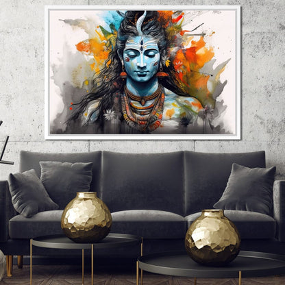 Serene Shiva Canvas Wall Art