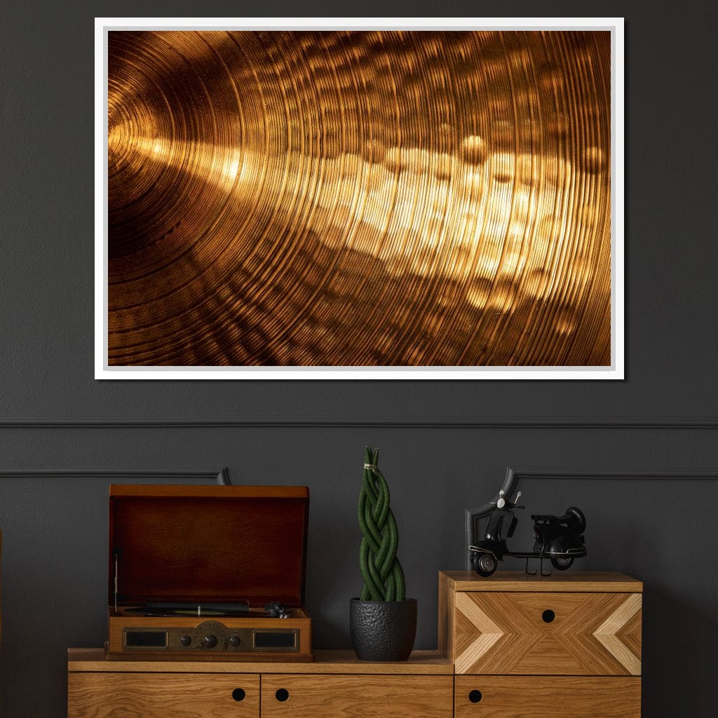 Golden Cymbal Canvas Wall Art