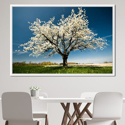White Tree Canvas Wall Art