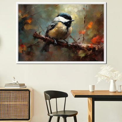 Black-Capped Chickadee Canvas Wall Art