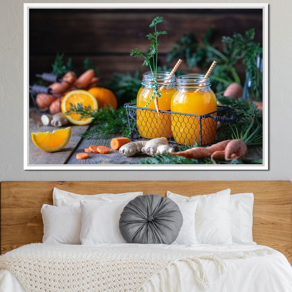 Fresh Orange Juice Canvas Wall Art
