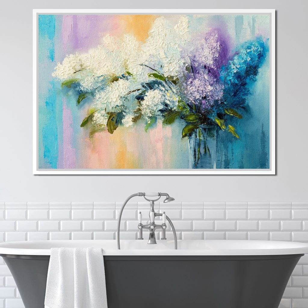 Lilac Flowers Canvas Wall Art