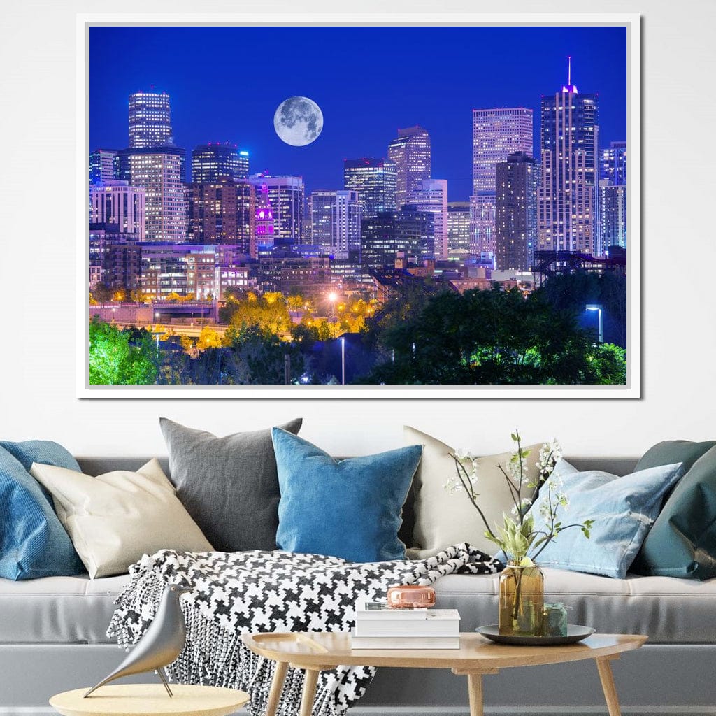 Denver Skyline Canvas Wall Art