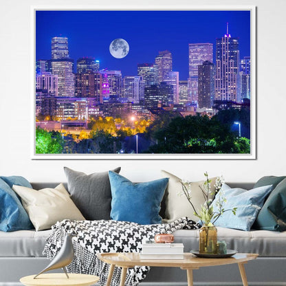 Denver Skyline Canvas Wall Art