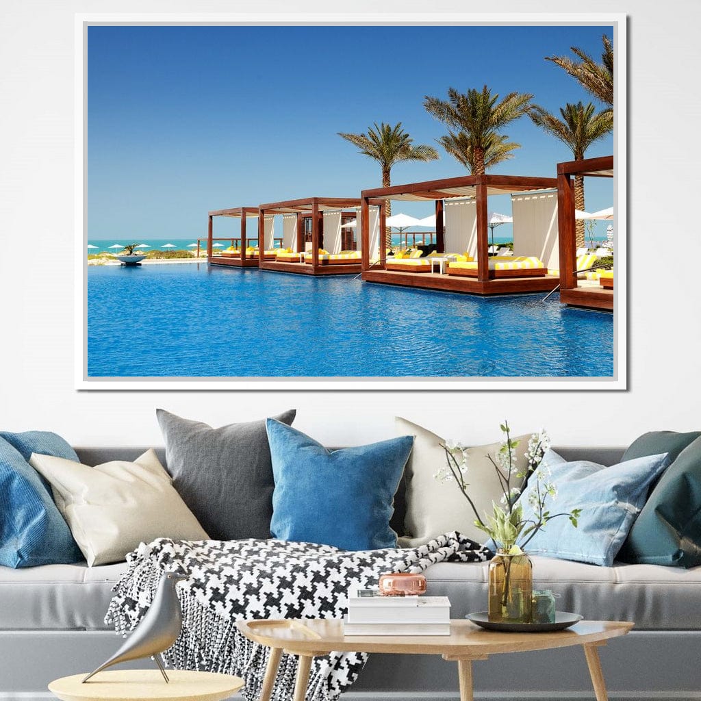 Pool Beds Canvas Wall Art
