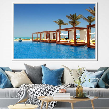 Pool Beds Canvas Wall Art