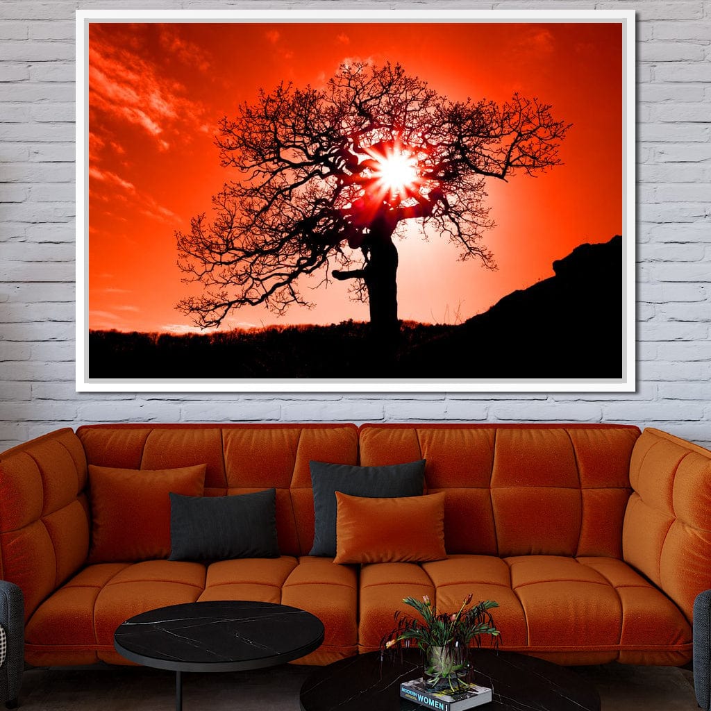 Red Dusk Canvas Wall Art