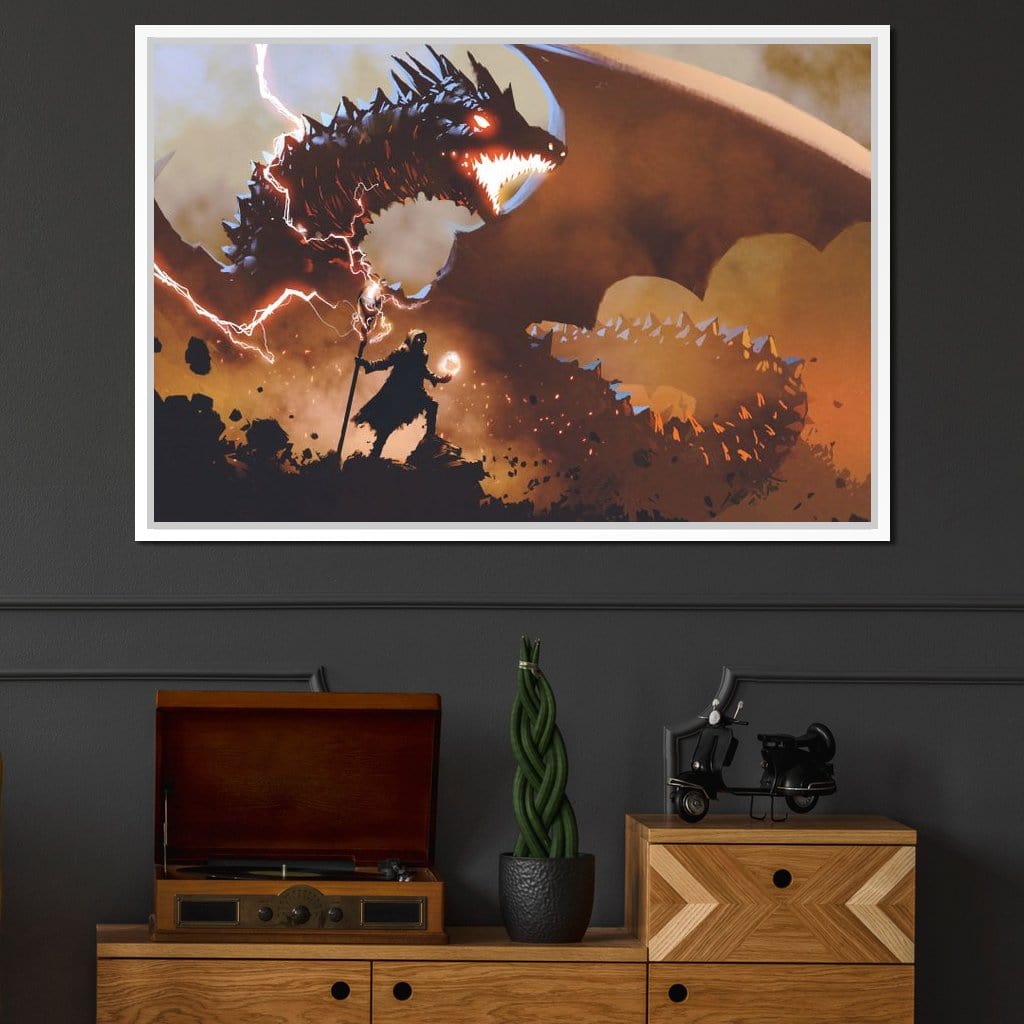 Black Magic Wizard Canvas Wall Art