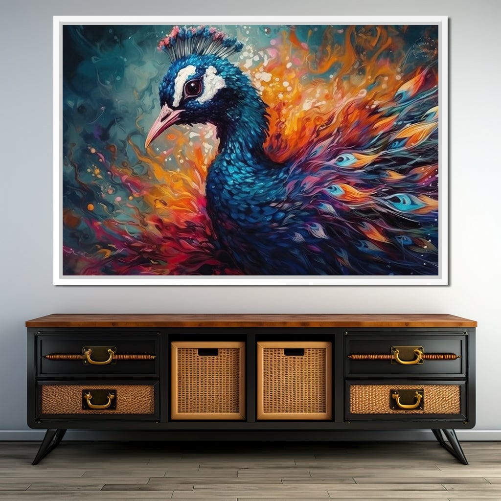 Vibrant Peacock Canvas Wall Art